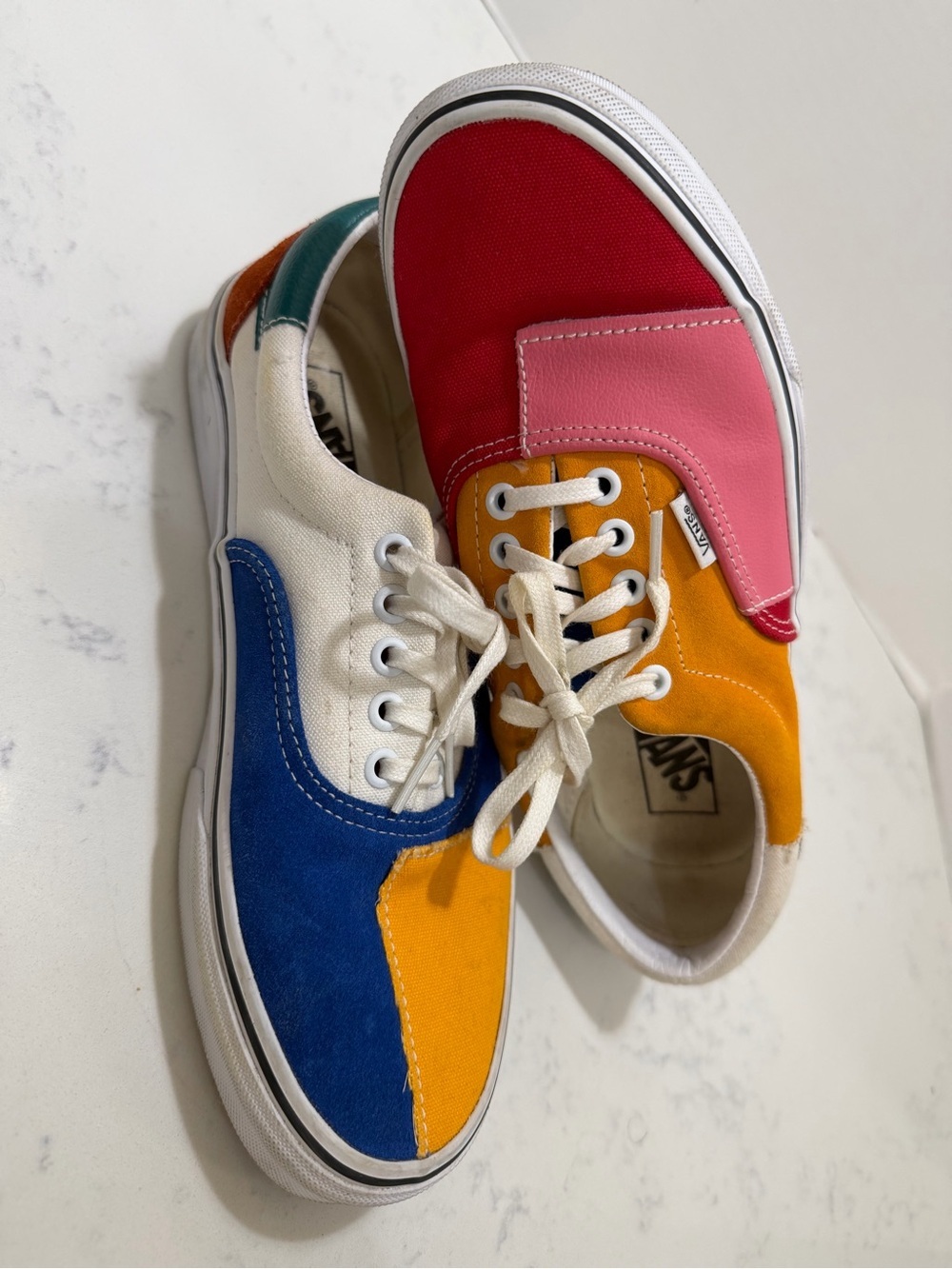 Vans Colorblock Low Top Sneakers - Red Pink Blue Yellow Green